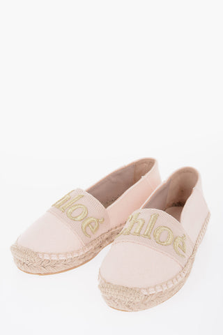 Espadrillas in Canvas con Logo in Rilievo