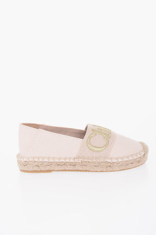 Espadrillas in Canvas con Logo in Rilievo