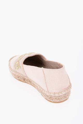 Espadrillas in Canvas con Logo in Rilievo
