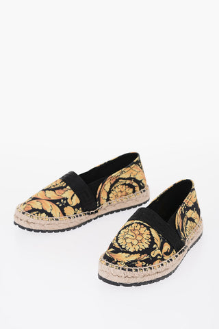 Espadrillas in Canvas con Motivo Barocco