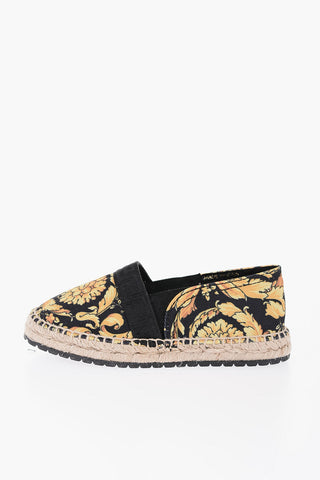 Espadrillas in Canvas con Motivo Barocco