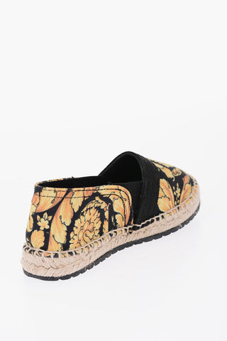 Espadrillas in Canvas con Motivo Barocco