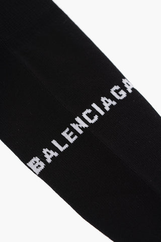 Solid Color Socks with Embroidered Contrasting Logo