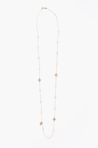 Long KIRA Necklace With Golden Effect Iconic Double T