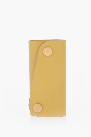 Solid Color IO Keyring with Leather Case
