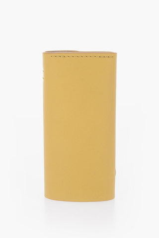 Solid Color IO Keyring with Leather Case