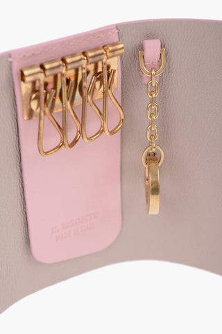 Solid Color IO Keyring with Leather Case