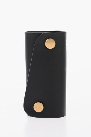 Solid Color IO Keyring with Leather Case