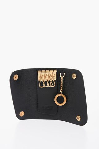 Solid Color IO Keyring with Leather Case