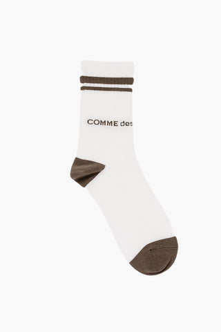 HOMME PLUS Ribbed Two-Tone Long Socks
