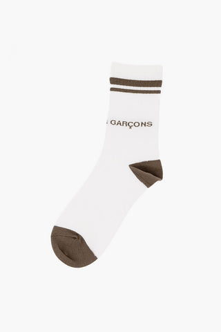 HOMME PLUS Ribbed Two-Tone Long Socks