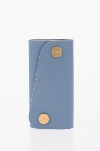 Solid Color IO Keyring with Leather Case