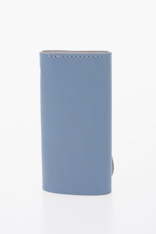 Solid Color IO Keyring with Leather Case
