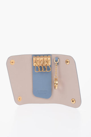 Solid Color IO Keyring with Leather Case