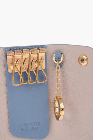 Solid Color IO Keyring with Leather Case