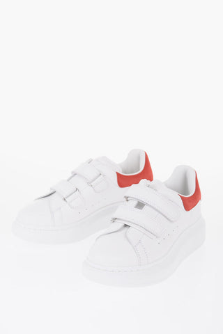 Solid Color Low-Top Sneakers with Touch Strap Closure