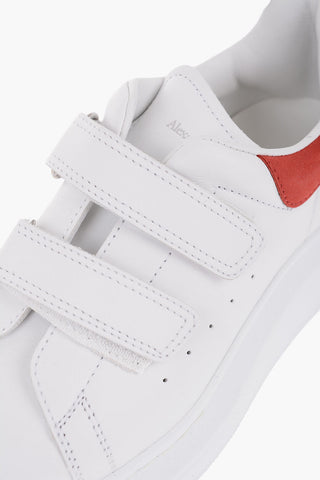 Solid Color Low-Top Sneakers with Touch Strap Closure