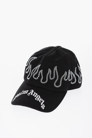 Cotton Cap With Rhinestone