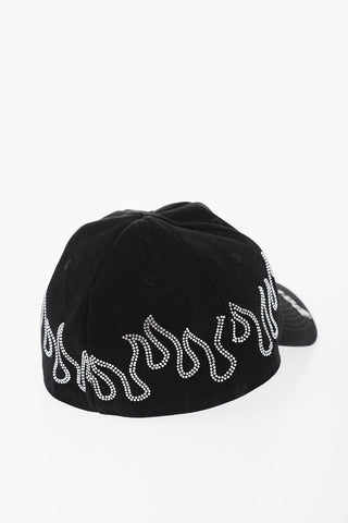 Cotton Cap With Rhinestone