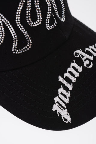 Cotton Cap With Rhinestone