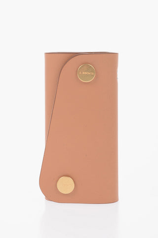 Solid Color IO Keyring with Leather Case