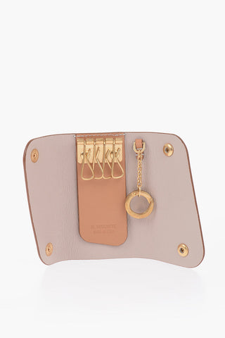 Solid Color IO Keyring with Leather Case
