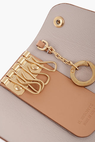 Solid Color IO Keyring with Leather Case