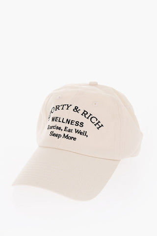 Cappello Baseball in Tinta Unita con Ricami a Contrasto