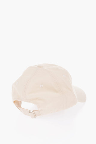 Cappello Baseball in Tinta Unita con Ricami a Contrasto