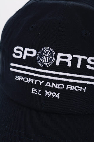 Cappello Baseball in Tinta Unita con Ricami a Contrasto