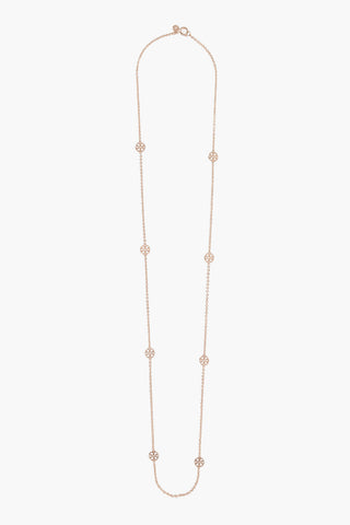 Collana Lunga Effetto Dorato con Decorazioni Iconiche
