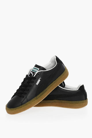 Logo Print Leather SUEDE CREPE LUXE Low-top Sneakers