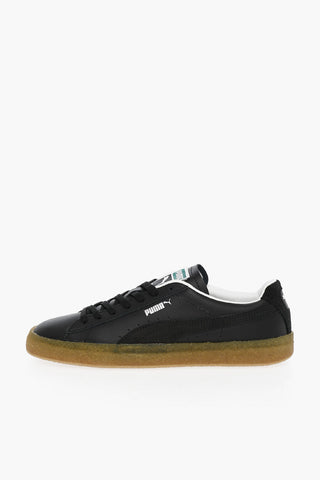 Logo Print Leather SUEDE CREPE LUXE Low-top Sneakers