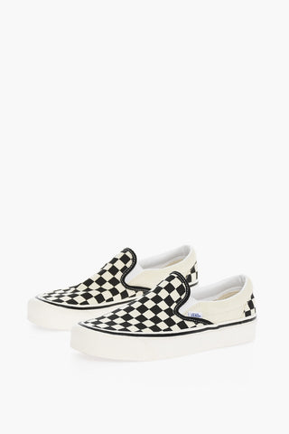 Checkered Print Fabric CLASSIC Slip-On Sneakers