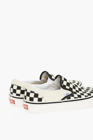 Checkered Print Fabric CLASSIC Slip-On Sneakers