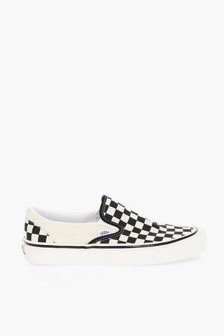 Checkered Print Fabric CLASSIC Slip-On Sneakers