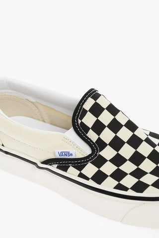 Checkered Print Fabric CLASSIC Slip-On Sneakers