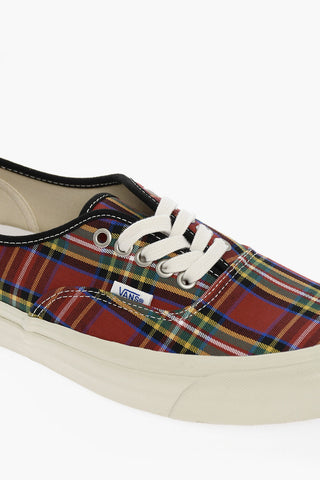 Tartan print Fabric AUTHENTIC 44 D Low-Top Sneakers
