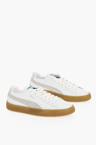 Logo Print Leather SUEDE CREPE LUXE Low-top Sneakers