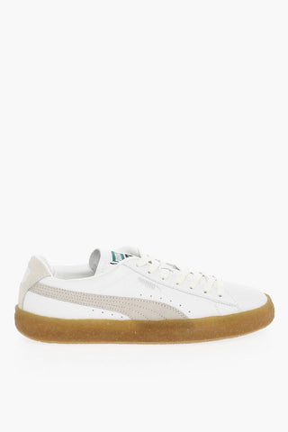 Logo Print Leather SUEDE CREPE LUXE Low-top Sneakers