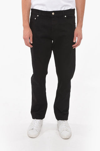 Jeans a Gamba Diritta con Ricamo Logo