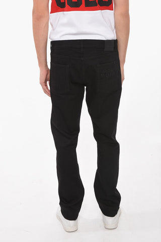 Jeans a Gamba Diritta con Ricamo Logo