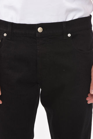 Jeans a Gamba Diritta con Ricamo Logo