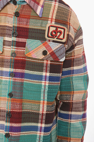 Overshirt Shearling in Misto Lana con Toppa Logo