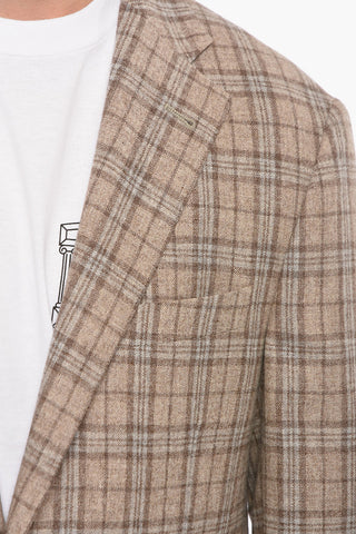 Wool GATE Blazer with Check Pattern