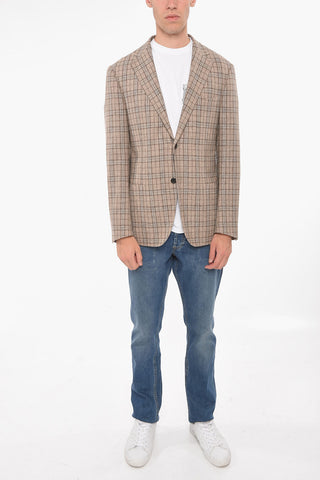 Wool GATE Blazer with Check Pattern