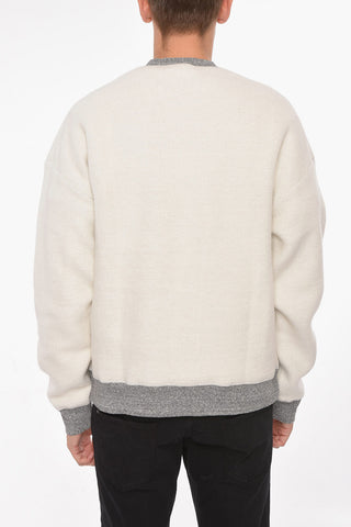 CERESIO 9 Fleeced-cotton MIKE Crewneck Swetshirt with Print