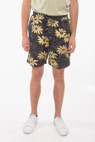 Linen DOXXI Shorts with Floral Motif