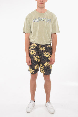 Linen DOXXI Shorts with Floral Motif