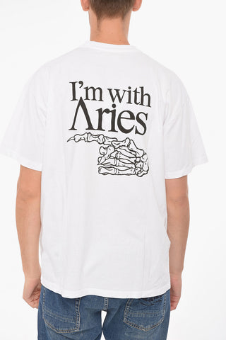 T-shirt Stampata IM WITH ARIES A maniche Corte Girocollo